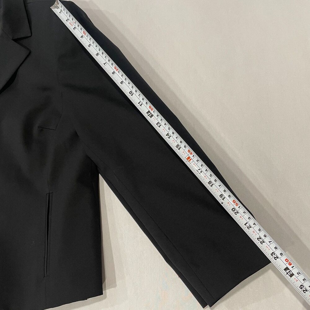 ~ Pendleton Blazer Black Stretch Wool 12p* No Tag Portland OR Vtg Lapel Pocket - Picture 5 of 15
